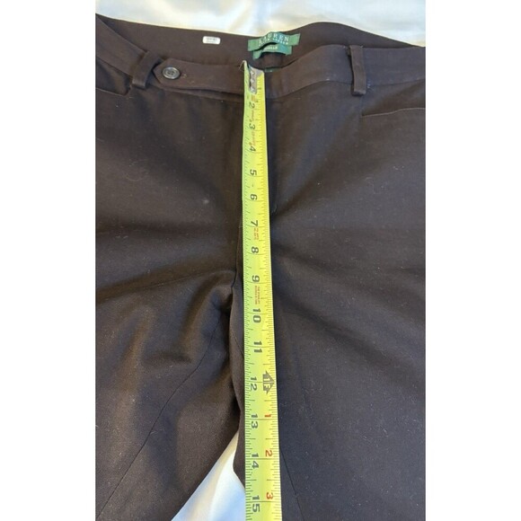 LAUREN RALPH LAUREN Adelle Pants Women 14 Brown Straight Leg Chino Office Work - Picture 10 of 12